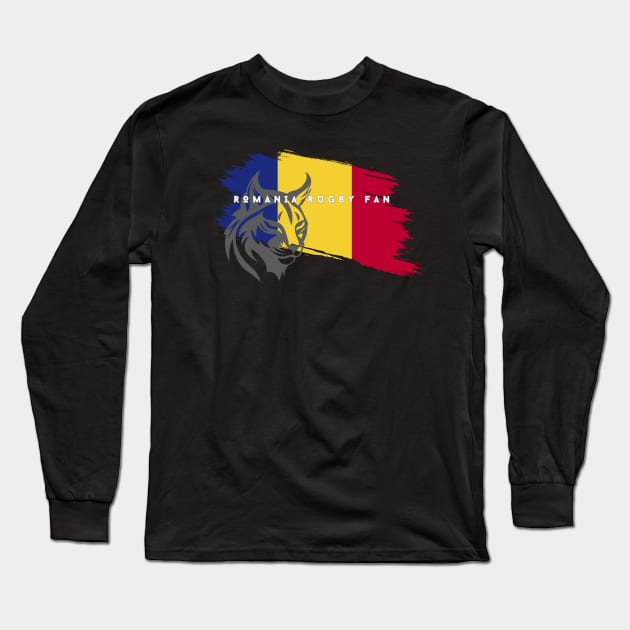 Minimalist Rugby Part 3 #018 - Romania Rugby Fan Long Sleeve T-Shirt by SYDL